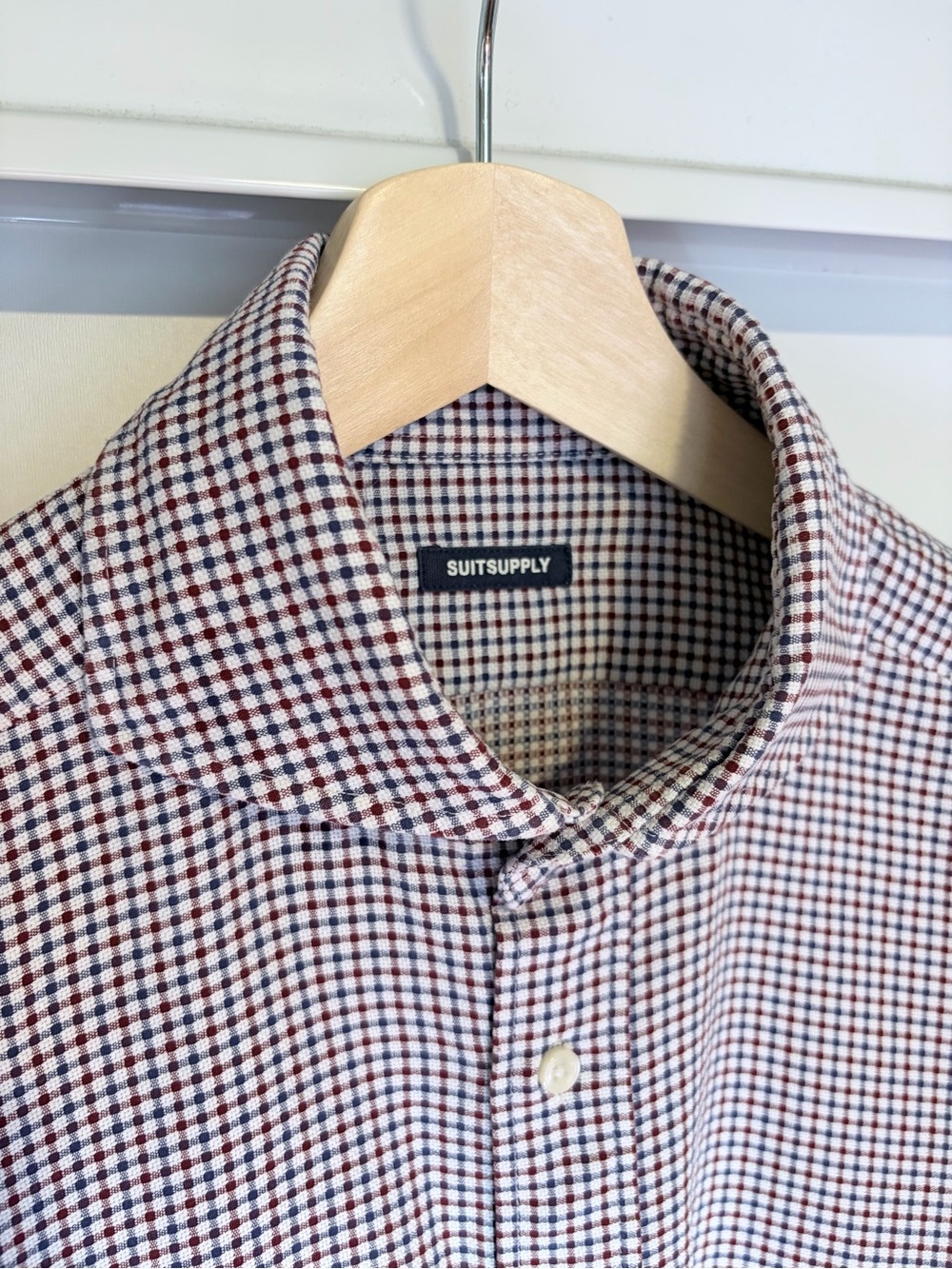 🇮🇹 Suitsupply Textured Cotton Check Shirt 39 15.5